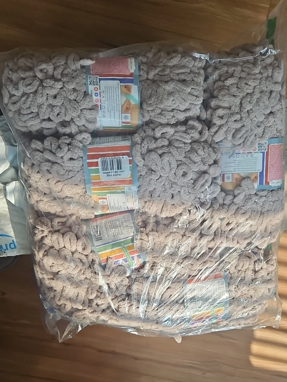 Plush Chunky Knit Throw Blanket - Taupe
